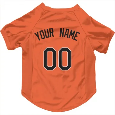 Orange Baltimore Orioles Custom    Dog & Cat Pet Jersey