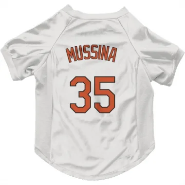 White Baltimore Orioles Mike Mussina   Dog & Cat Pet Jersey